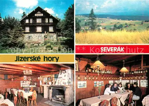 AK / Ansichtskarte Hrabetice Jizerske hory Severak Turisticka chata Touristenhaus Landschaftspanorama Isergebirge