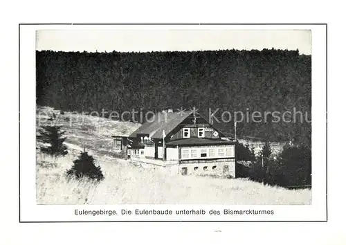 AK / Ansichtskarte Euledoerfel Eulenbaude unterhalb des Bismarckturmes Eulengebirge