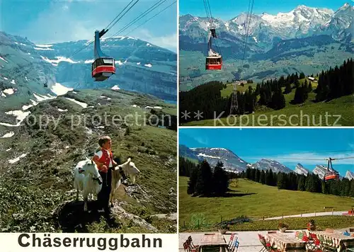 AK / Ansichtskarte Seilbahn Chaeserrugg Unterwasser Iltios Churfirsten Alpstein Kat. Bahnen