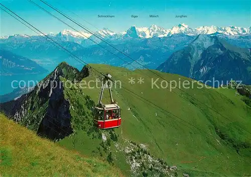 AK / Ansichtskarte Seilbahn Erlenbach Stockhorn Simmental Thunersee Lasenberg  Kat. Bahnen