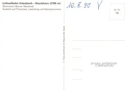 AK / Ansichtskarte Seilbahn Erlenbach Stockhorn Simmental Thunersee Lasenberg  Kat. Bahnen