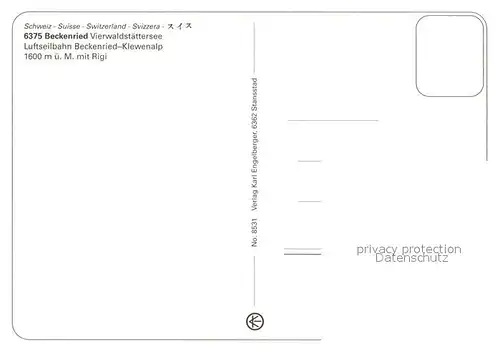 AK / Ansichtskarte Seilbahn Beckenried Klewenalp Vierwaldstaettersee  Kat. Bahnen