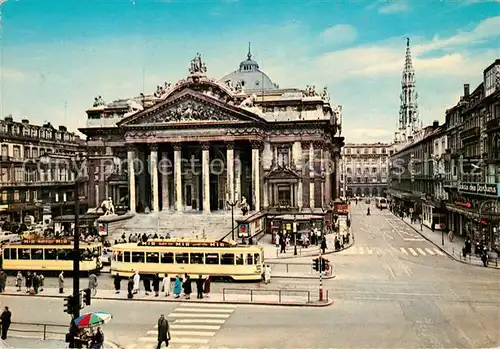 AK / Ansichtskarte Strassenbahn Bruxelles Bourse  Kat. Strassenbahn