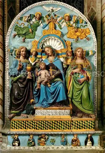 AK / Ansichtskarte Religion Basilica S. Croce Firenze Madonna col Bambino Santi ed Angeli Kat. Religion