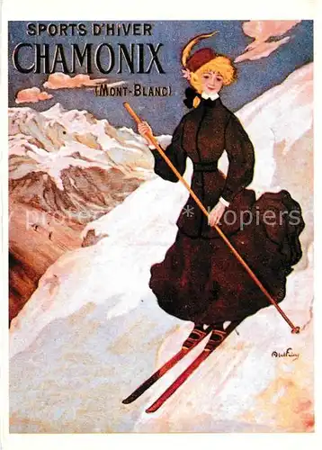 AK / Ansichtskarte Skifahren Sports d Hiver Chamonix Mont Blanc  Kat. Sport