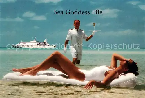 AK / Ansichtskarte Schiffe Ships Navires Sea Goddess Life Schiffskellner 