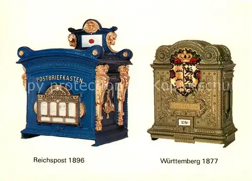 AK / Ansichtskarte Briefkasten Reichspost 1896 Wuerttemberg 1877 Kat. Post