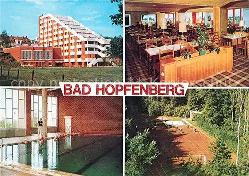 AK / Ansichtskarte Bad Hopfenberg Weser Kurklinik Moorbad Westfaelisches Bauernbad seit 1746 Kat. Petershagen