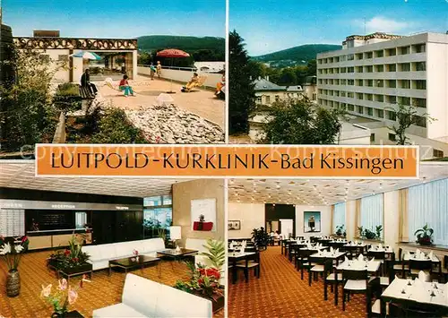 AK / Ansichtskarte Bad Kissingen Luitpold Kurklinik Rezeption Speisesaal Restaurant Terrasse Kat. Bad Kissingen