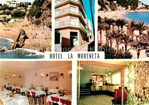 AK / Ansichtskarte Lloret de Mar Hotel La Moreneta Restaurant Bar Strand Kueste Kat. Costa Brava Spanien