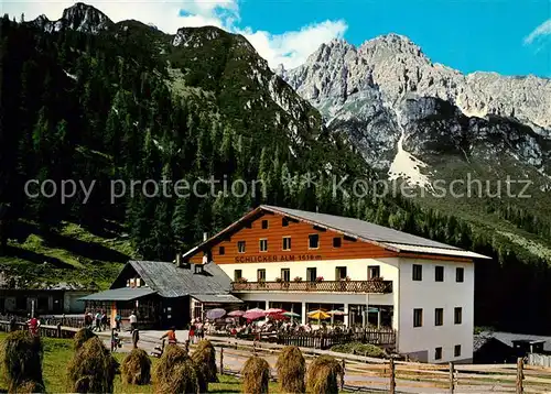 AK / Ansichtskarte Fulpmes Tirol Schlicker Alm im Stubaital mit Ampferstein Stubaier Alpen Kat. Fulpmes