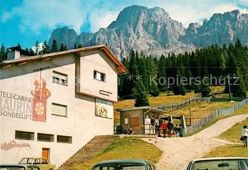 AK / Ansichtskarte Karerpass Suedtirol Gondellift Laurin mit Rosengarten Dolomiten Kat. Welschnofen