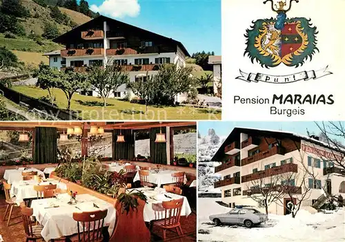 AK / Ansichtskarte Burgeis Pension Maraias Restaurant