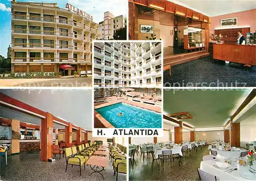 AK / Ansichtskarte Lloret de Mar Hotel Atlantida Restaurant Foyer Rezeption Swimming Pool Kat. Costa Brava Spanien