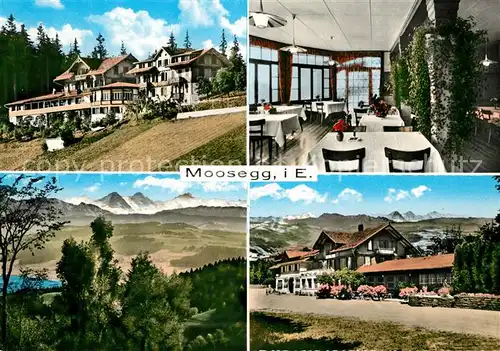 AK / Ansichtskarte Moosegg Emmental Kurhaus Restaurant Landschaftspanorama Alpen