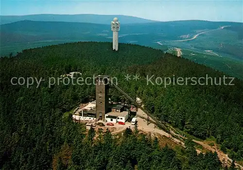 AK / Ansichtskarte Braunlage Wurmbergbaude und Sender Fliegeraufnahme Kat. Braunlage Harz