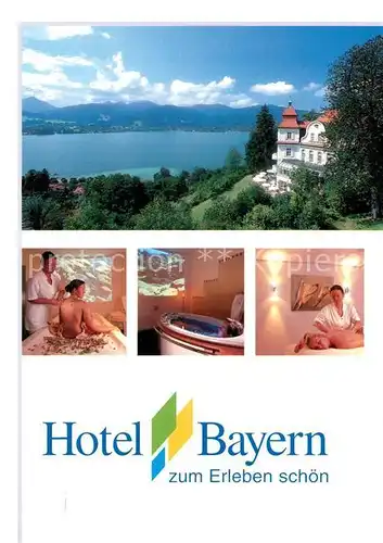 AK / Ansichtskarte Tegernsee Hotel Bayern Kuranwendungen Landschaftspanorama Alpen Kat. Tegernsee