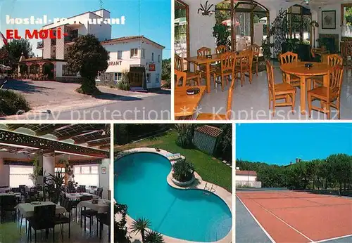 AK / Ansichtskarte Sant Pere Pescador Hostal Restaurant El Moli Tennis Pool Kat. Costa Brava Spanien