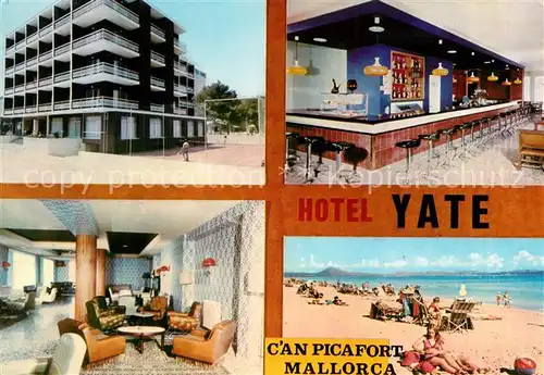 AK / Ansichtskarte Can Picafort Mallorca Hotel Yate Bar Lobby Strand Kat. Spanien