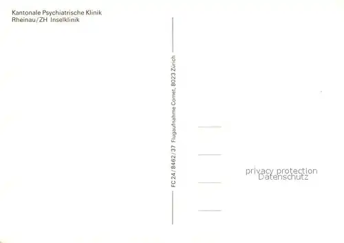 AK / Ansichtskarte Rheinau ZH Fliegeraufnahme Kantonale Psychiatrische Klinik Kat. Rheinau