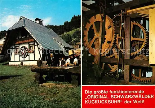 AK / Ansichtskarte Schonach Schwarzwald Weltgroesstes Holzraederwerk Kuckucksruf Kat. Schonach im Schwarzwald