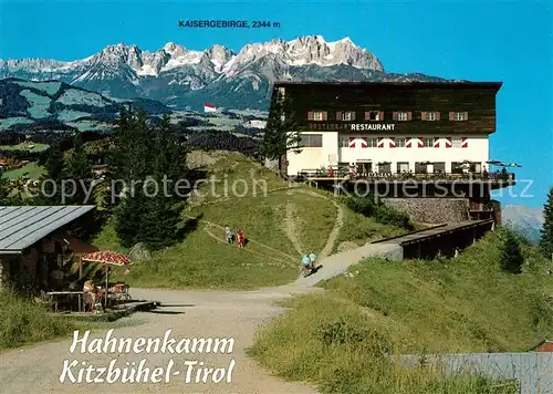 AK / Ansichtskarte Kitzbuehel Tirol Hahnenkamm Bergrestaurant Kaisergebirge Kat. Kitzbuehel