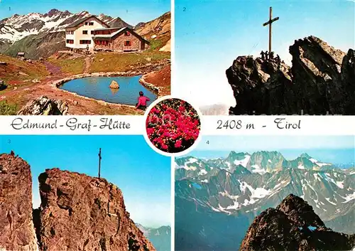 AK / Ansichtskarte Edmund Grafhuette Hoher Ritter Gipfelkreuz Plankahorn Vierwallblick  Kat. Pettneu am Arlberg