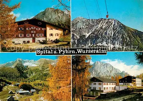 AK / Ansichtskarte Spital Pyhrn Linzerhaus mit Stubwieswipfel Bosruck Wurzeralm mit Warcheneck Jugendheim mit Stubwieswipfel Kat. Spital am Pyhrn