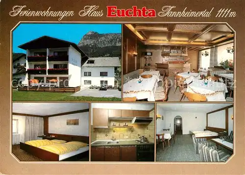 AK / Ansichtskarte Tannheim Tirol Ferienwohnungen Haus Euchta Gaststube Gaestezimmer Kueche Kat. Tannheim