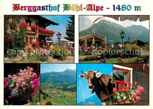 AK / Ansichtskarte Mittelberg Kleinwalsertal Berggasthof Buehl Alpe Details Fliegeraufnahme Kat. Oesterreich