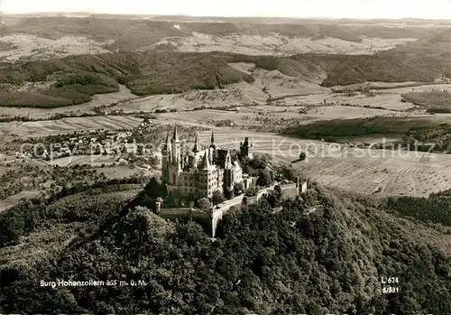 AK / Ansichtskarte Hechingen Burg Hohenzollern Burgschenke Fliegeraufnahme Kat. Hechingen