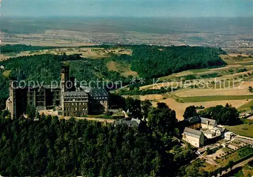 AK / Ansichtskarte Balduinstein Schloss Schaumburg an der Lahn Hotel Waldecker Hof Fliegeraufnahme Kat. Balduinstein