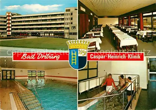 AK / Ansichtskarte Bad Driburg Caspar Heinrich Klinik Restaurant Hallenbad Wassertreten Kat. Bad Driburg