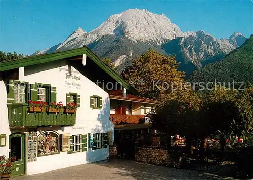 AK / Ansichtskarte Ramsau Berchtesgaden Berggasthof Pension Zipfhaeusl Sahnegletscher Watzmann Berchtesgadener Alpen Kat. Ramsau b.Berchtesgaden