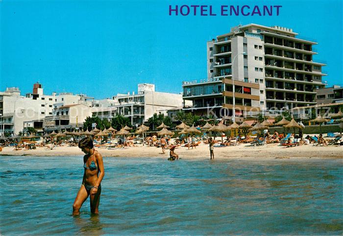 Ak Ansichtskarte Playa De Palma Mallorca Hotel Encant Strand Kat