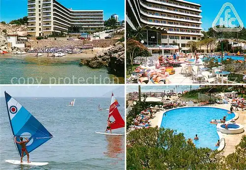 AK / Ansichtskarte Salou Hotel Cala Font Swimming Pool Windsurfen Kat. Tarragona Costa Dorada
