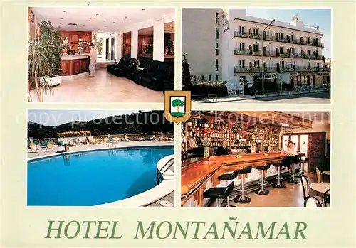 AK / Ansichtskarte Lloret de Mar Hotel Montanamar Foyer Bar Swimming Pool Kat. Costa Brava Spanien