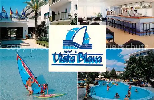 AK / Ansichtskarte Cala Millor Mallorca Hotel Vista Blava Swimming Pool Restaurant Windsurfen Kat. Islas Baleares Spanien