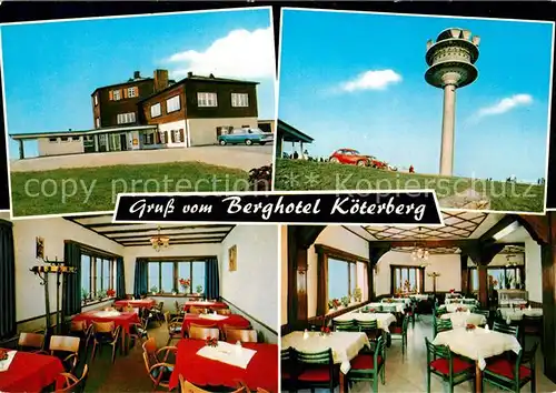 AK / Ansichtskarte Luegde Berghotel Koeterberg Restaurant Fernmeldeturm Kat. Luegde