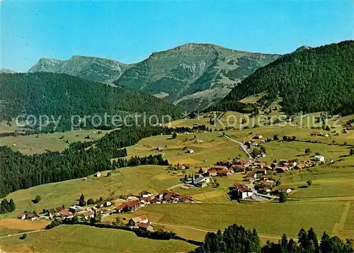 AK / Ansichtskarte Steibis Luftkurort Schrothkurort Wintersportplatz Allgaeuer Alpen Fliegeraufnahme Kat. Oberstaufen