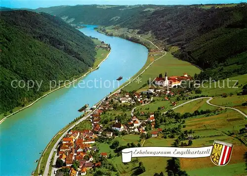 AK / Ansichtskarte Engelhartszell Donau Oberoesterreich Fliegeraufnahme Oberes Donautal  Kat. Engelhartszell