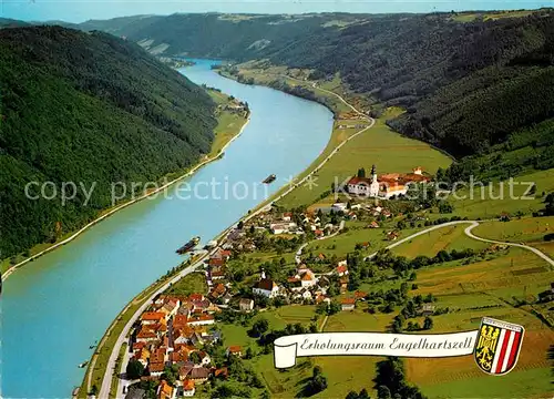 AK / Ansichtskarte Engelhartszell Donau Oberoesterreich Fliegeraufnahme Oberes Donautal Kat. Engelhartszell