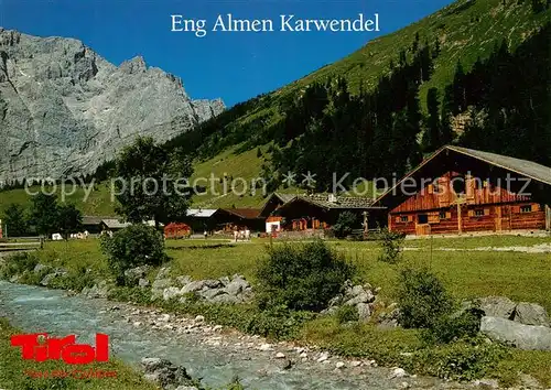 AK / Ansichtskarte Eng Alm Karwendel Holzhaeuser Achensee Alpengasthof 