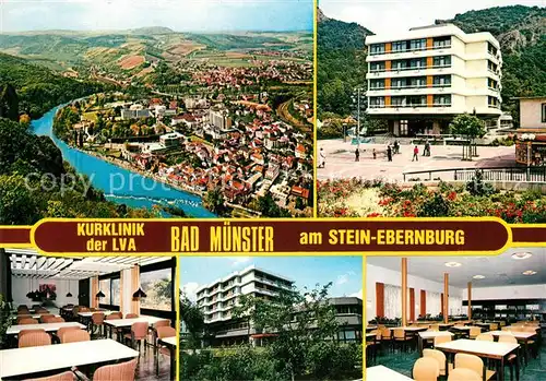 AK / Ansichtskarte Bad Muenster Stein Ebernburg Fliegeraufnahme Kurklinik der LVA Kat. Bad Muenster am Stein Ebernburg