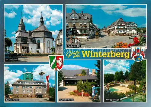 AK / Ansichtskarte Winterberg Hochsauerland Kahler Asten Kurmittelhaus Kneippanlage Sankt Jakobus Kat. Winterberg