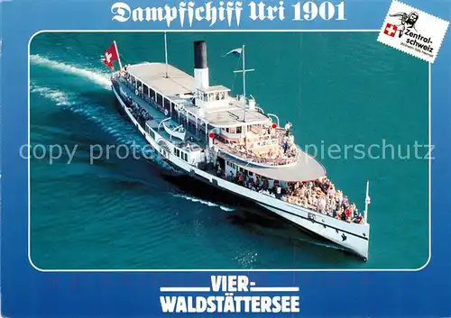 AK / Ansichtskarte Dampfer Seitenrad Uri Vierwaldstaettersee  Dampfer Seitenrad Kat. Schiffe