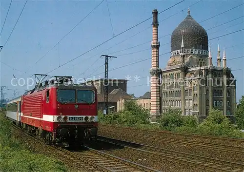 AK / Ansichtskarte Eisenbahn Elektro Personenzuglokomotive 143 863 9 Deutsche Bahn Dresden  Eisenbahn Kat. Eisenbahn