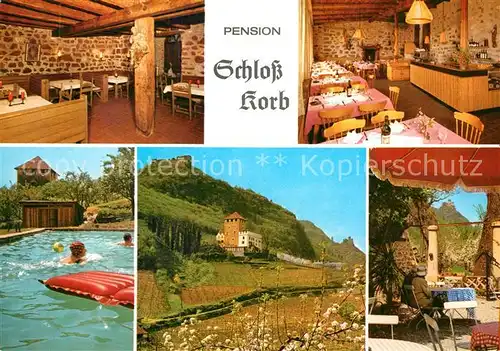 AK / Ansichtskarte Eppan Suedtirol Pension Schloss Korb Pool Eppan Suedtirol Kat. Italien