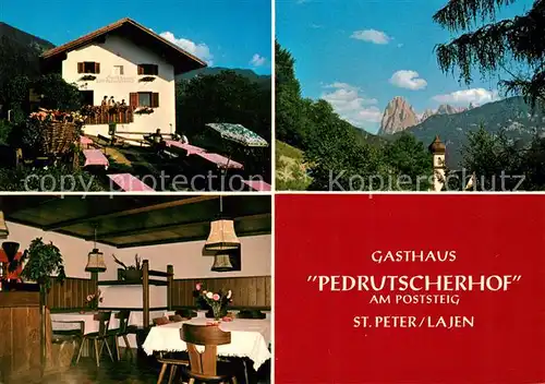 AK / Ansichtskarte Lajen Bozen Gasthaus Pedrutscherhof am Poststeig Lajen Bozen