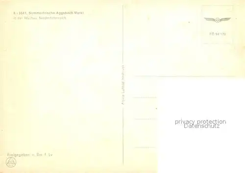 AK / Ansichtskarte Aggsbach Dorf Fliegeraufnahme Markt Wachau  Aggsbach Dorf